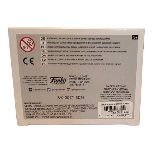 Funko POP! Marvel Spider-Man Ugly Christmas Sweater #397 Bobble-Head - In Box - Picture 6 of 6